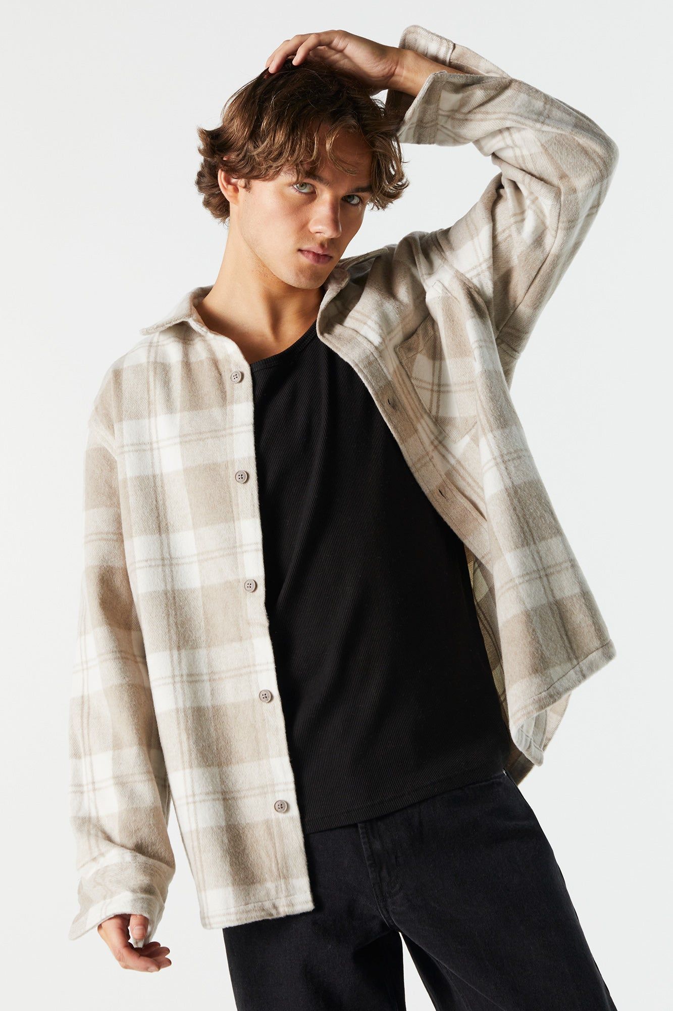 Surchemise en flanelle avec poche unique sold by Urban Planet product image thumbnail 5