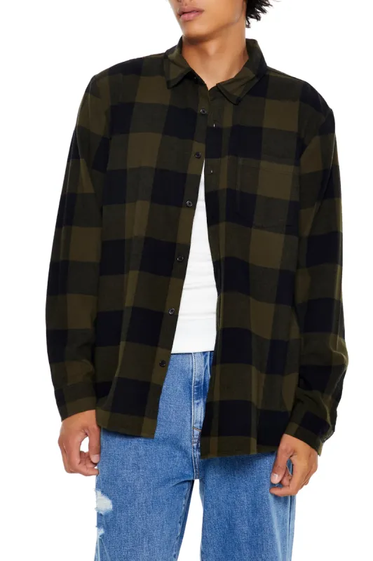 Plaid Flannel Button-Up Top sold by Urban Planet