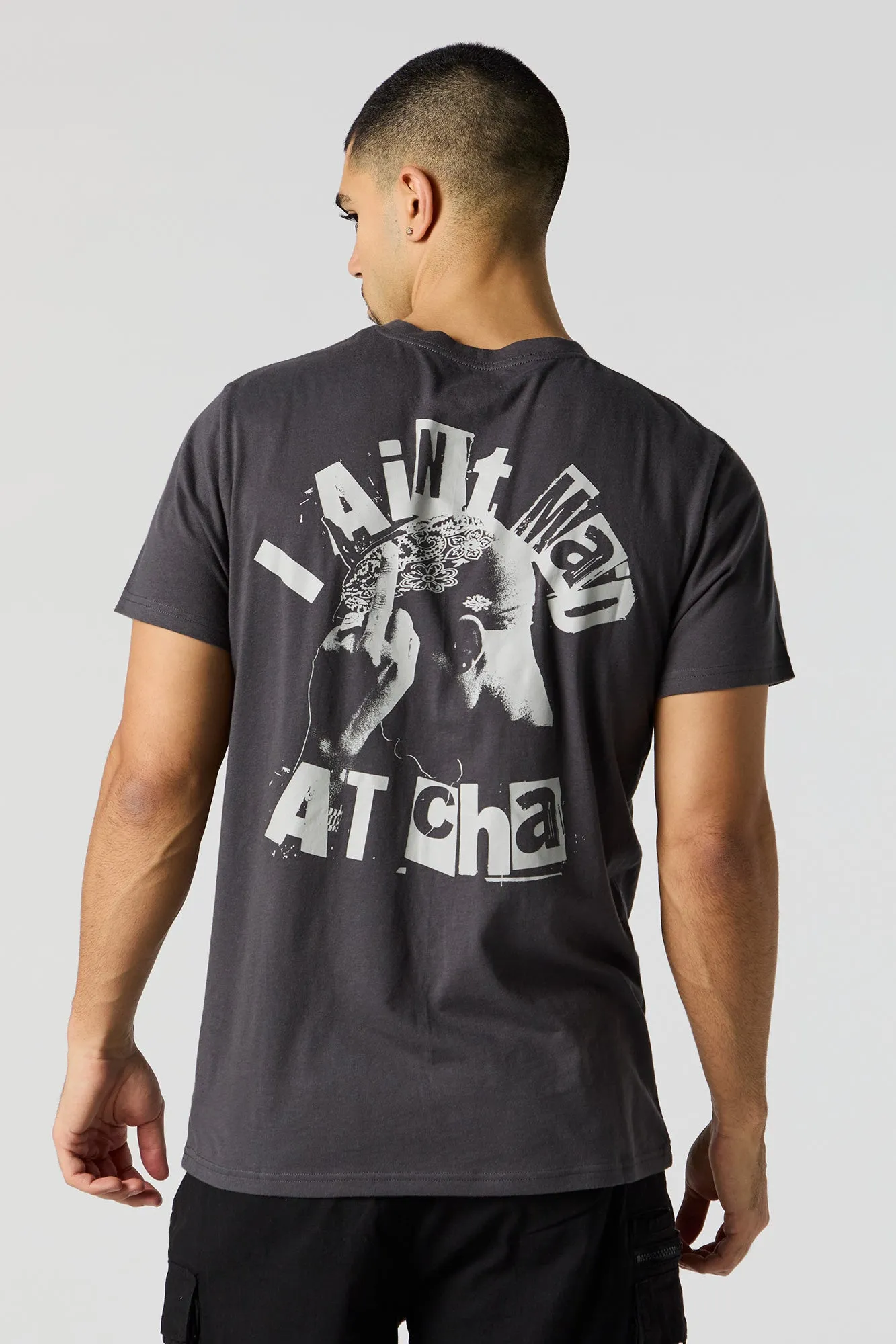 I Aint Mad Graphic T-Shirt sold by Urban Planet product image thumbnail 5