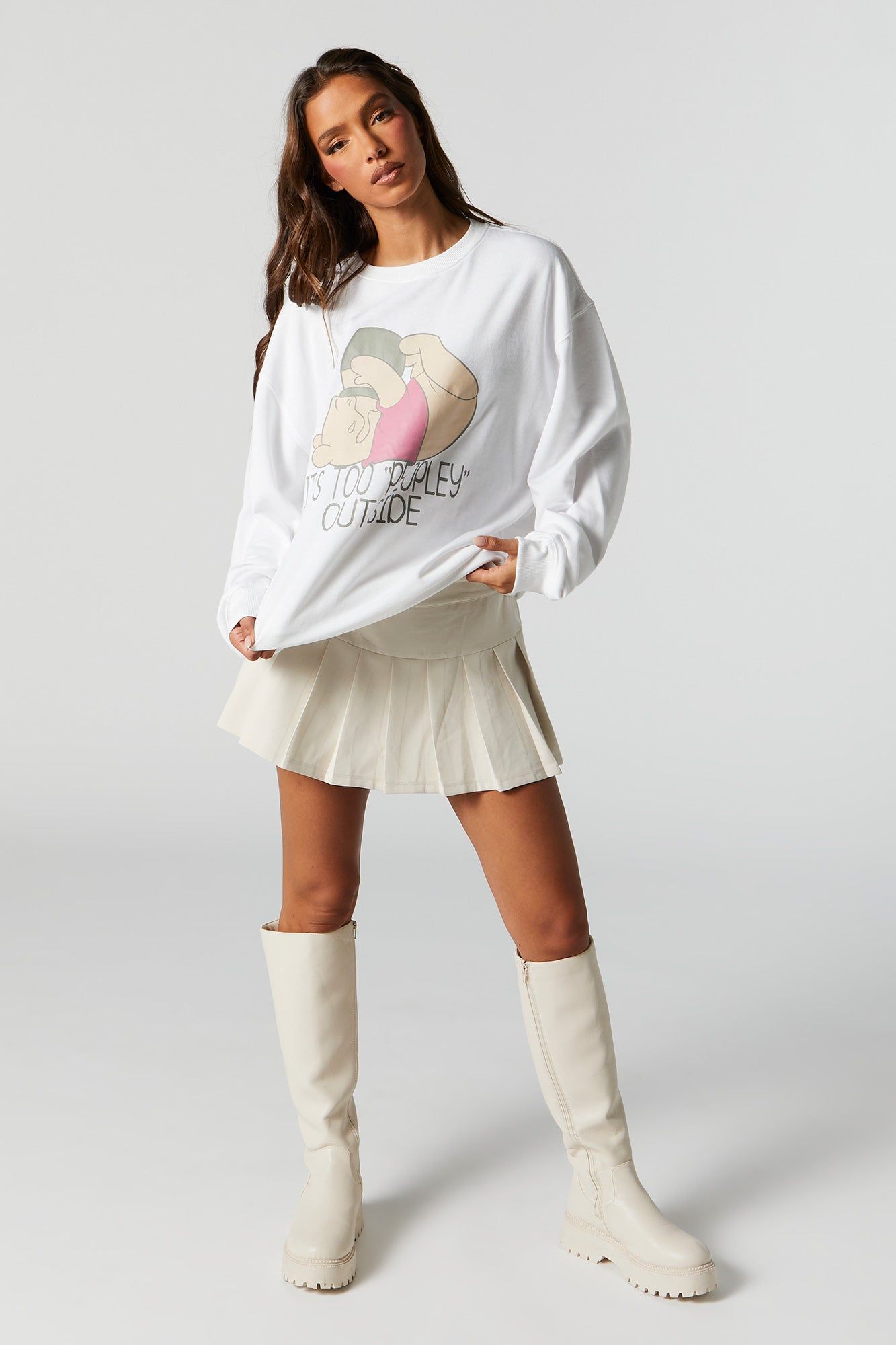 It's Too Peoply Outside Graphic Boyfriend Sweatshirt sold by Urban Planet product image thumbnail 3