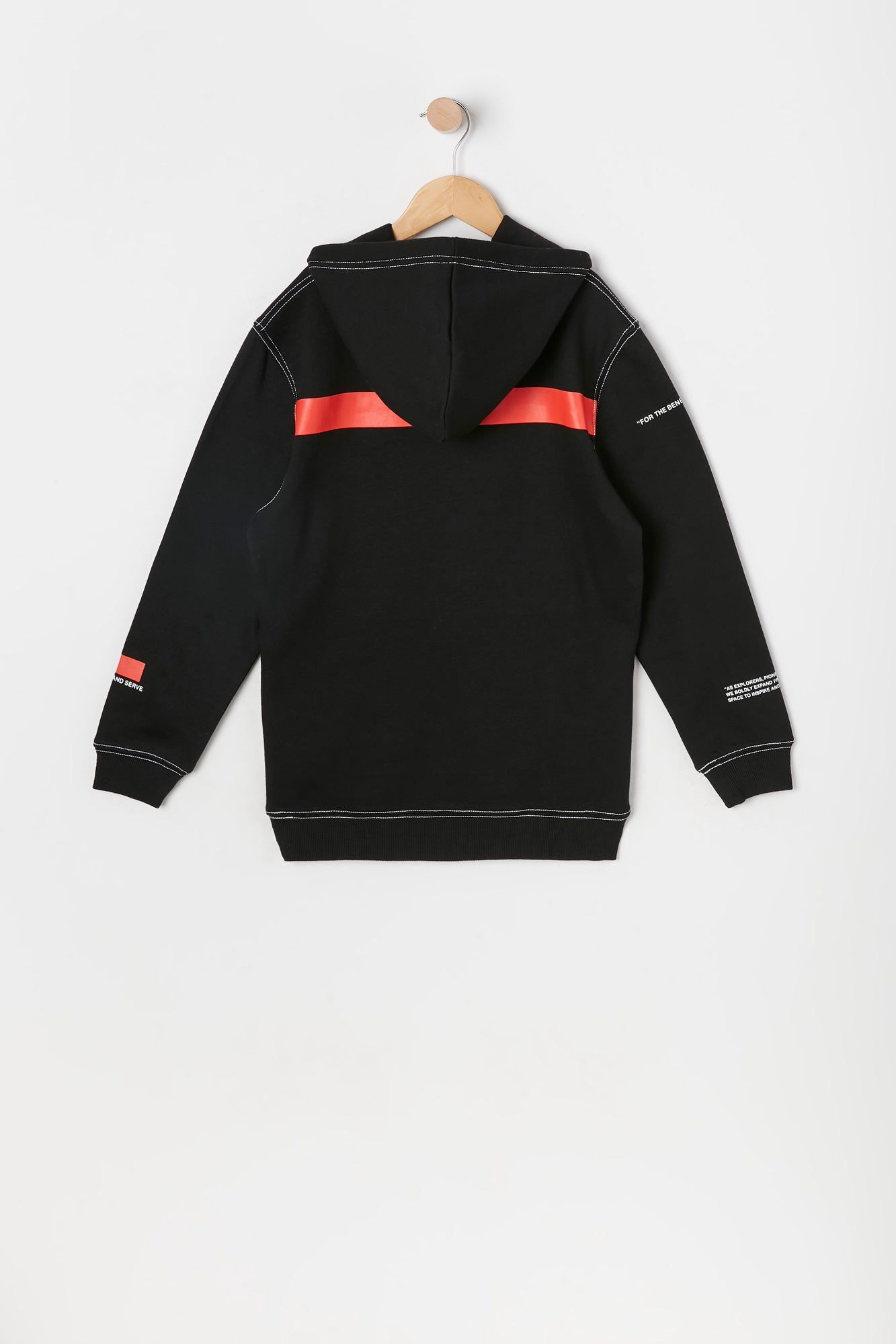 Boys NASA Graphic Contrast Stitch Fleece Hoodie sold by Urban Planet product image thumbnail 4