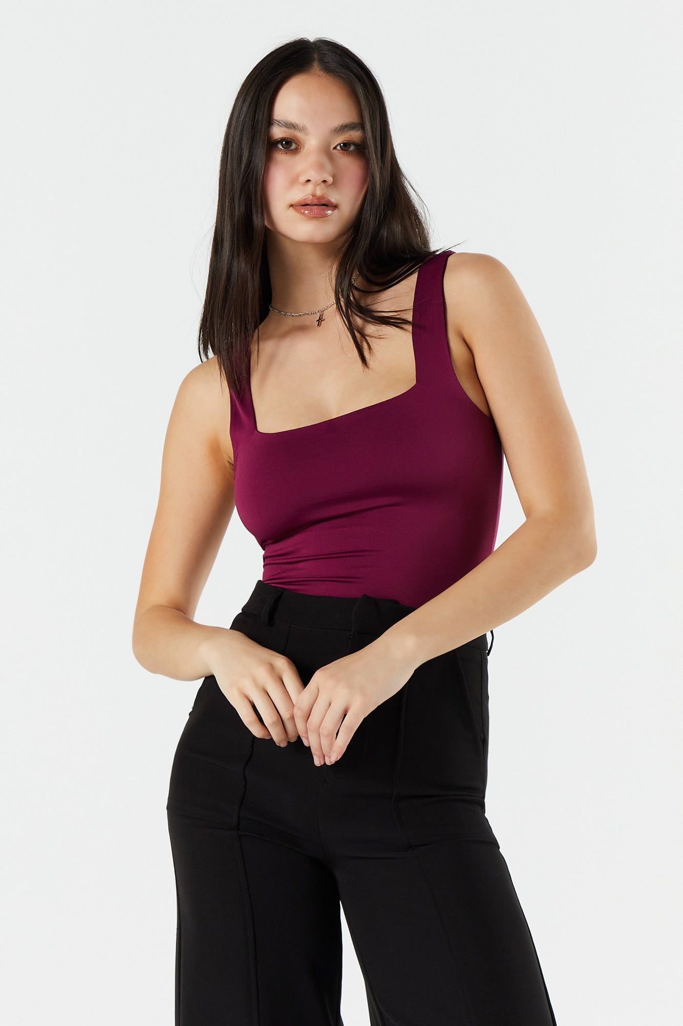 Square Neck Contour Bodysuit sold by Urban Planet