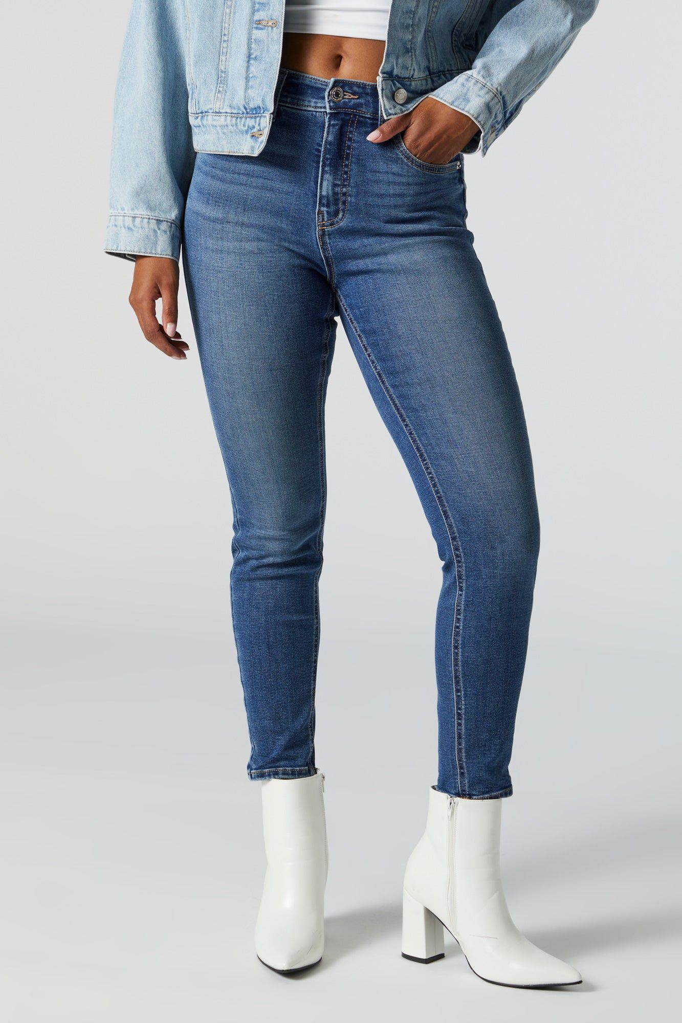 Miami Dark Wash High Rise Skinny Jean sold by Urban Planet product image thumbnail 2