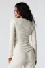 Ribbed Knit Square Neck Long Sleeve Top sold by Urban Planet