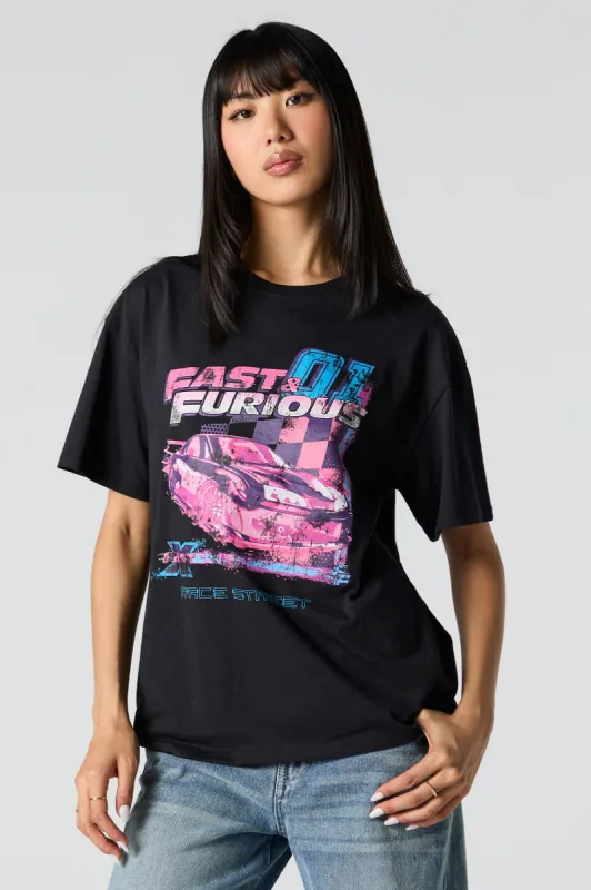 Fast and Furious Race Street Graphic Boyfriend T-Shirt sold by Urban Planet
