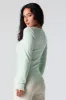 Ribbed Knit Square Neck Long Sleeve Top sold by Urban Planet
