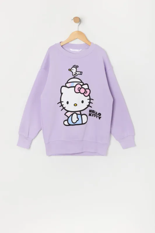 Girls Hello Kitty Graphic Fleece Sweatshirt sold by Urban Planet