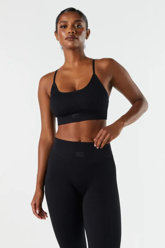 Sommer Ray Seamless Ribbed Active Bra sold by Urban Planet