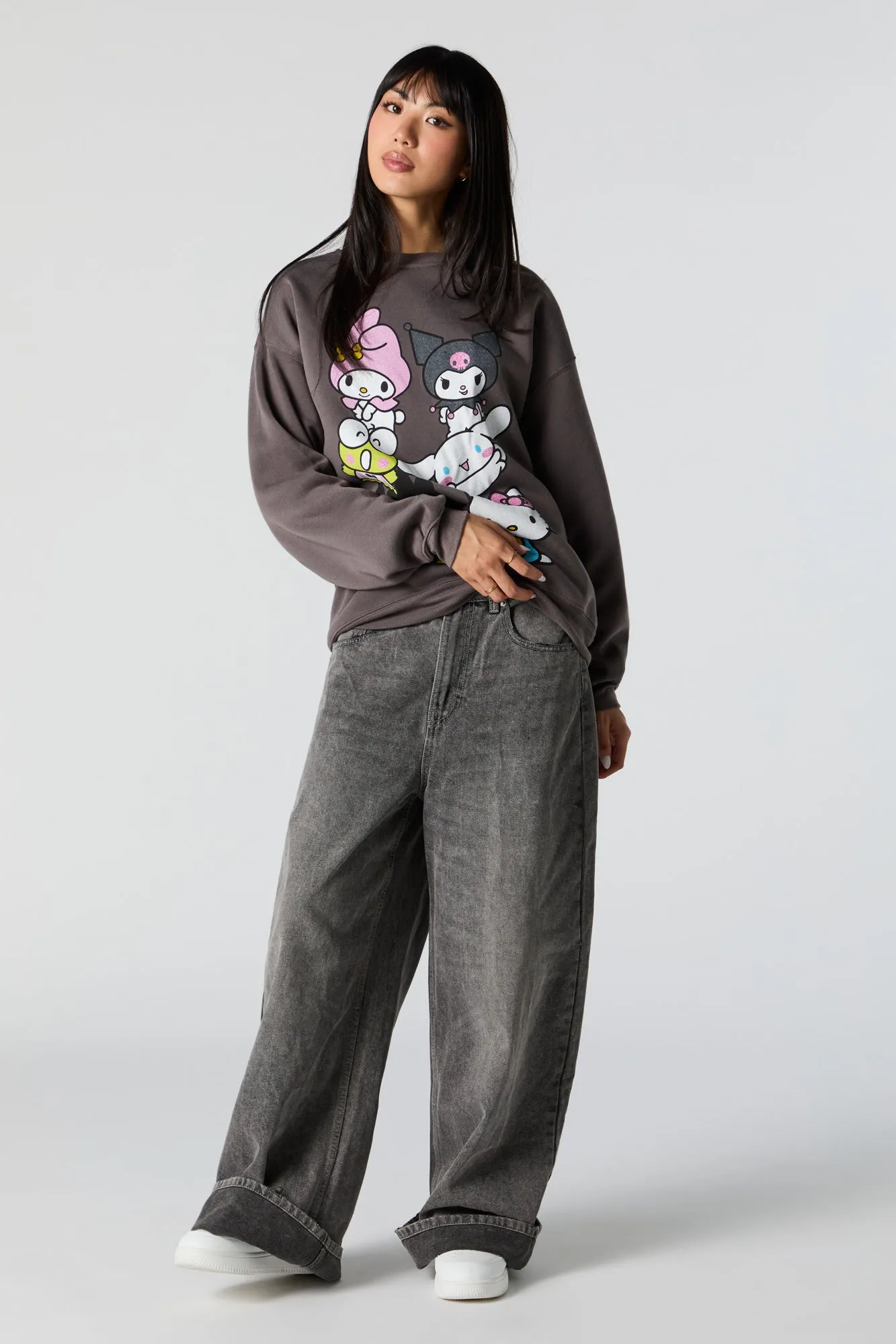 Hello Kitty and Friends Dance Party Graphic Sweatshirt sold by Urban Planet product image thumbnail 3
