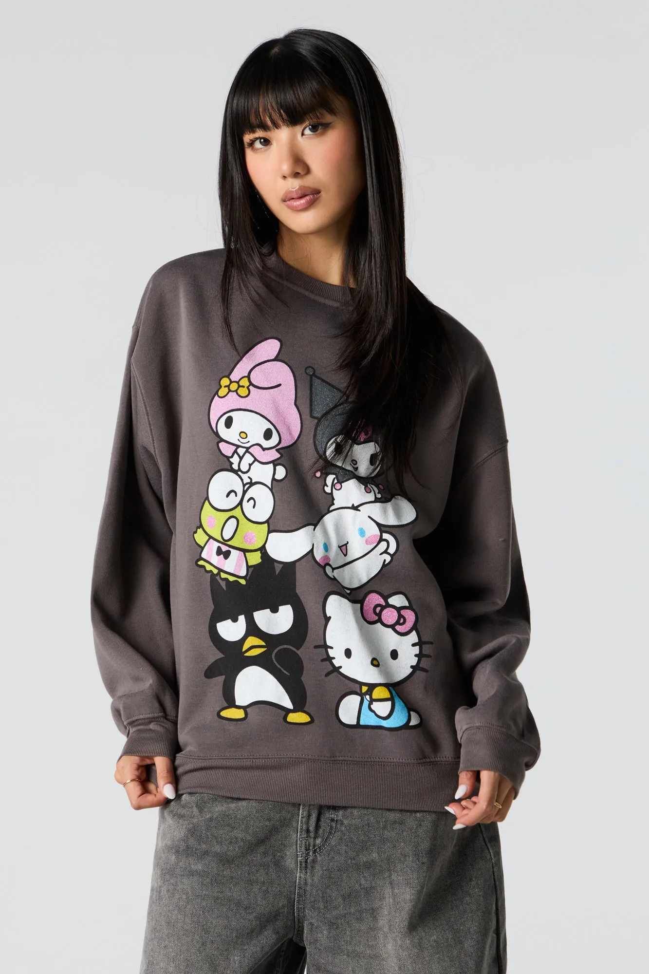 Hello Kitty and Friends Dance Party Graphic Sweatshirt sold by Urban Planet
