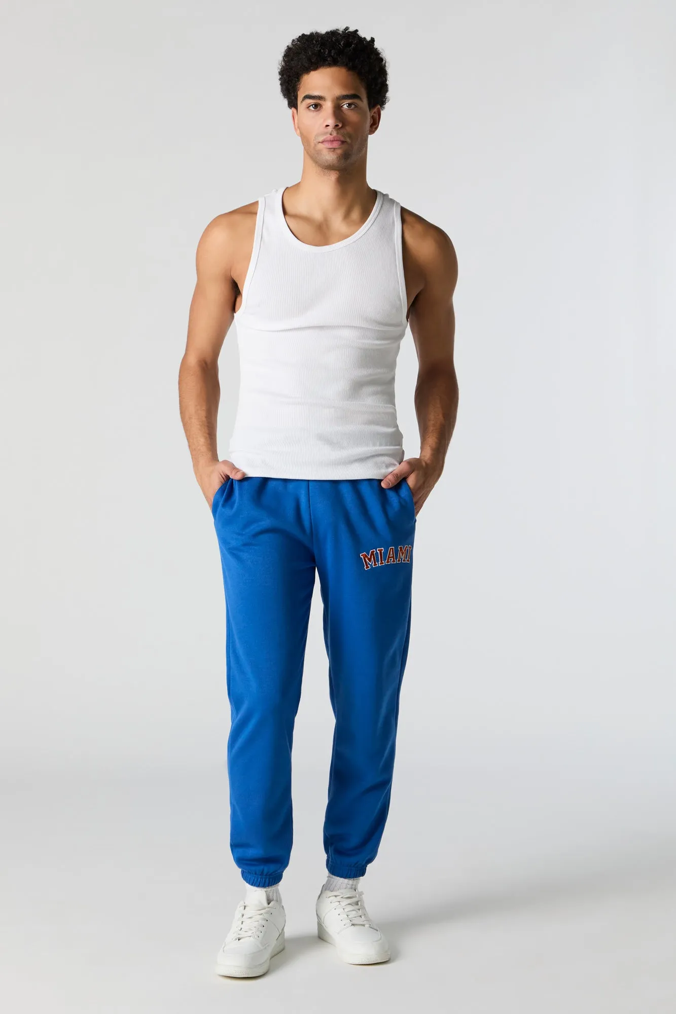 Miami Embroidered Fleece Jogger sold by Urban Planet product image thumbnail 2