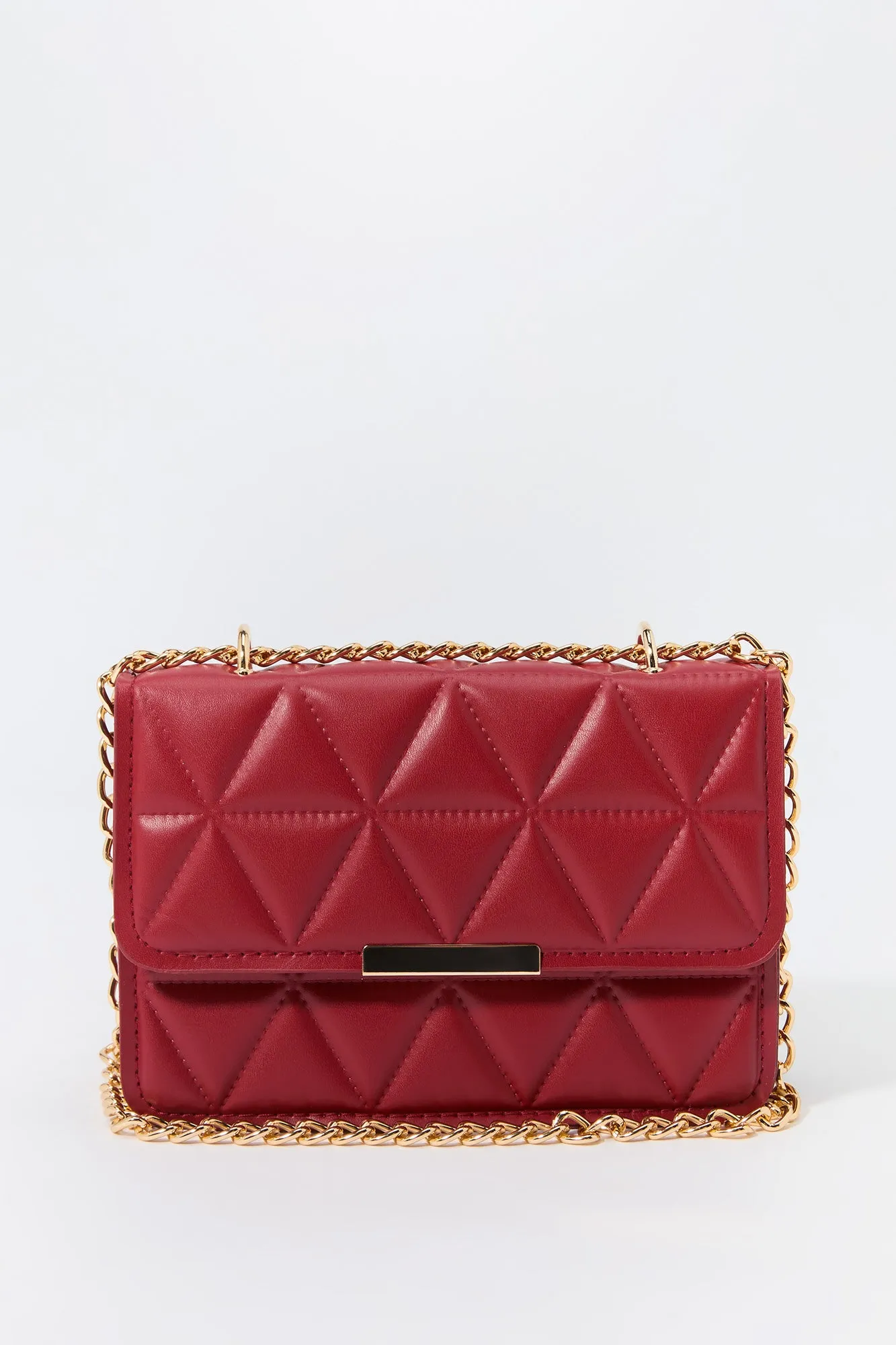Faux Leather Quilted Crossbody Bag sold by Urban Planet product image thumbnail 2