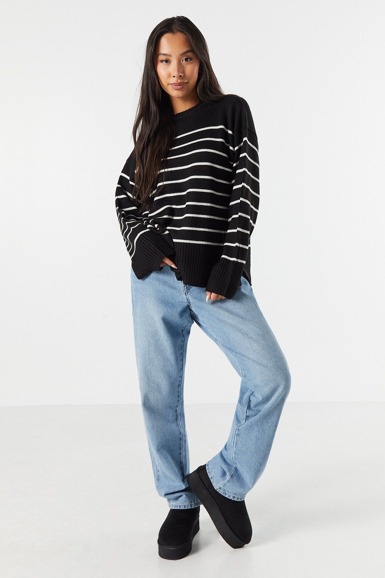 Striped Crewneck Sweater sold by Urban Planet product image thumbnail 3