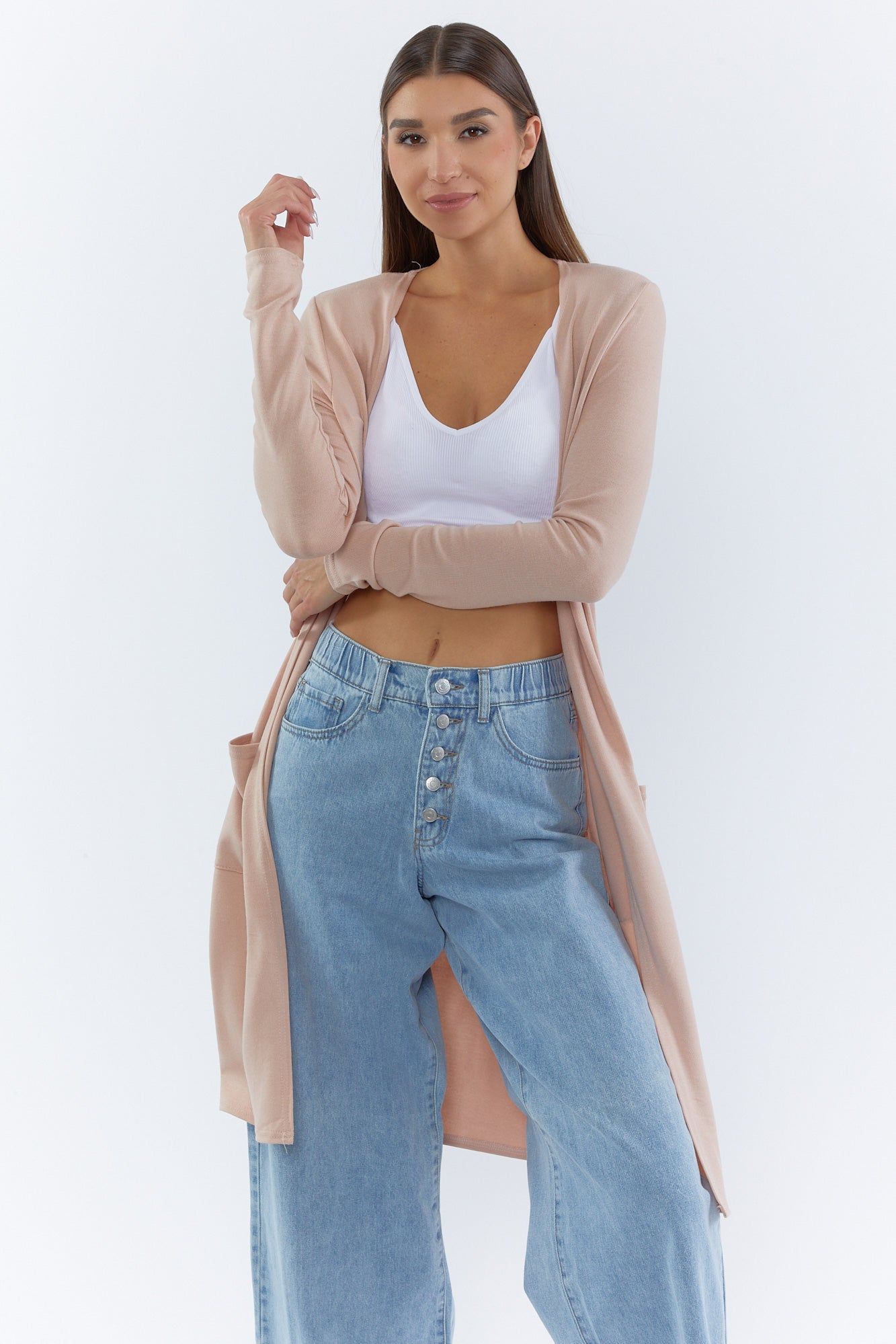 Cardigan maxi à manches longues sold by Urban Planet