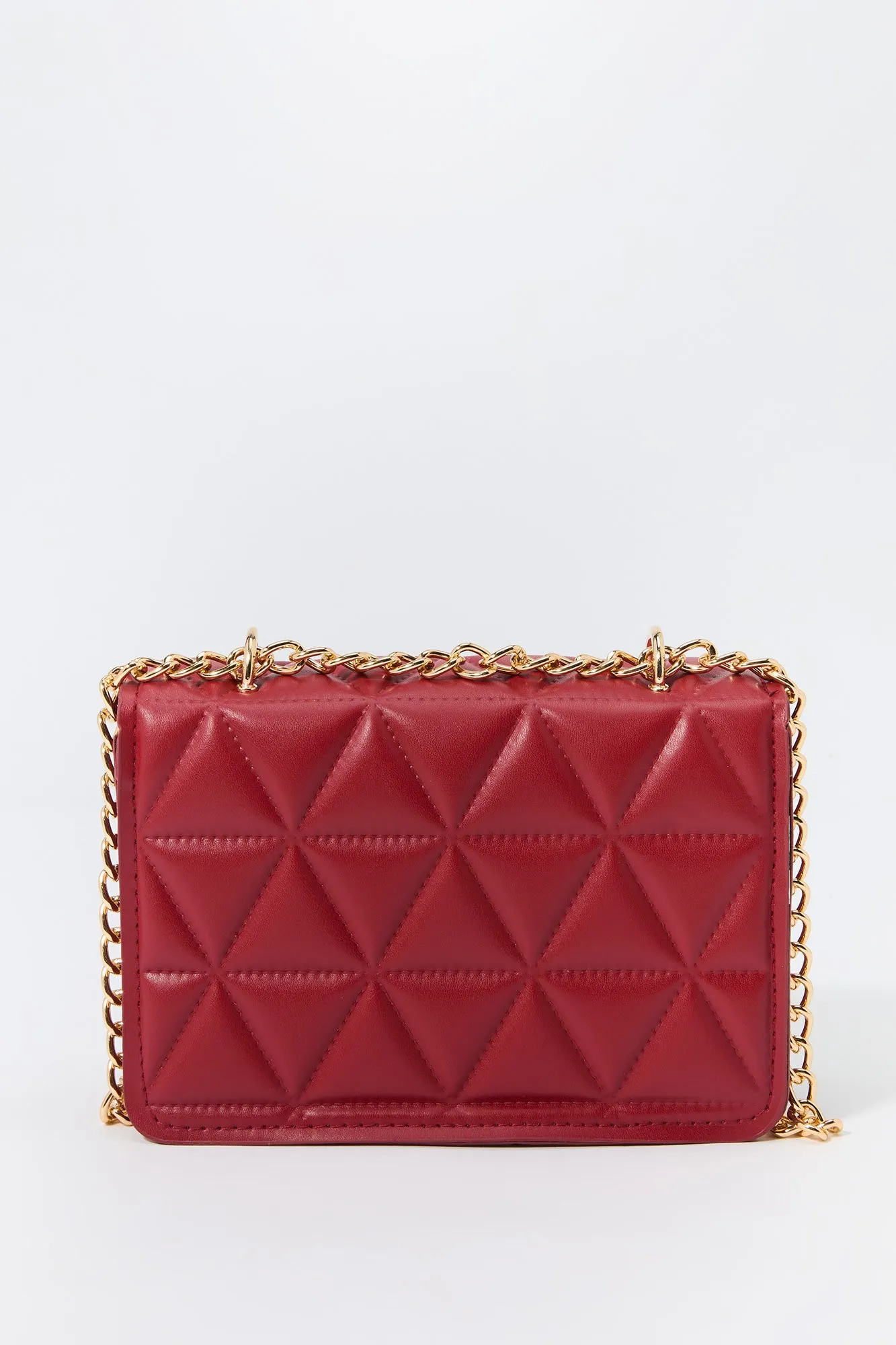 Faux Leather Quilted Crossbody Bag sold by Urban Planet product image thumbnail 3