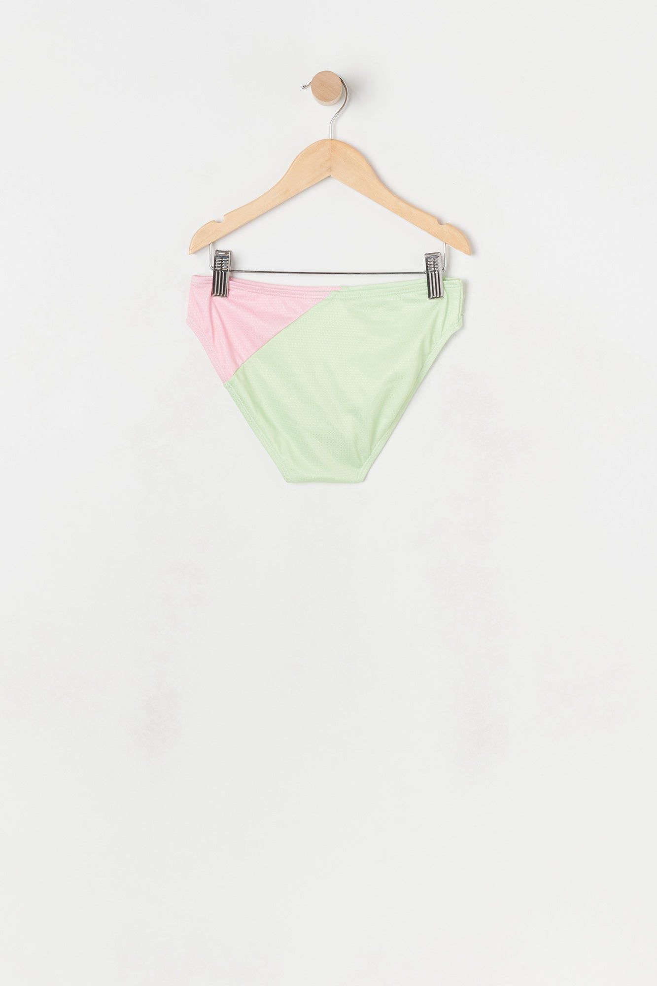 Girls Pink and Green Colour Block Wrap Bikini sold by Urban Planet product image thumbnail 5
