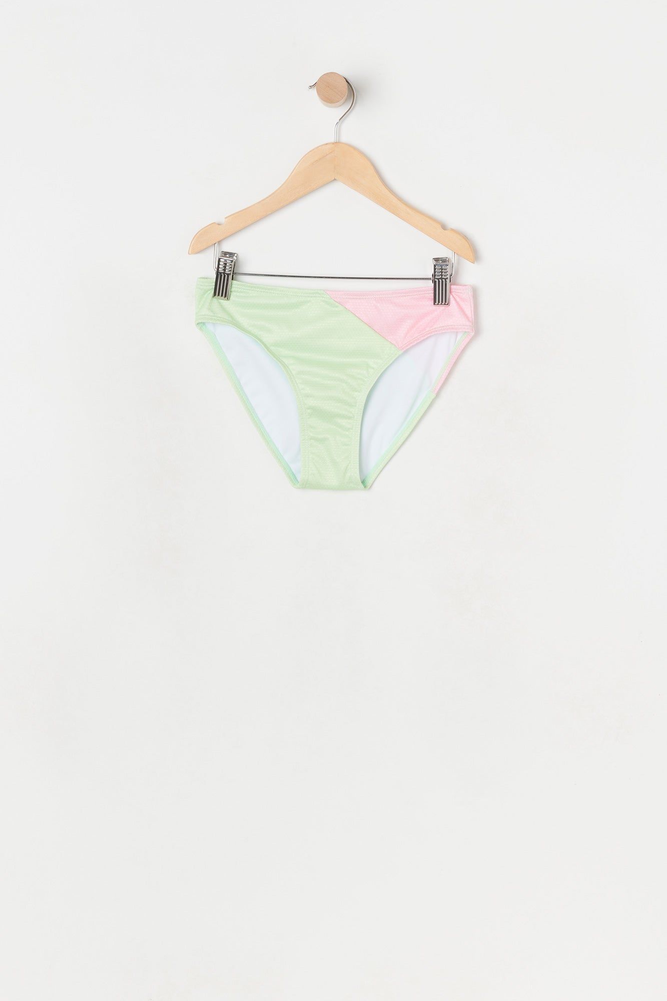 Girls Pink and Green Colour Block Wrap Bikini sold by Urban Planet product image thumbnail 4