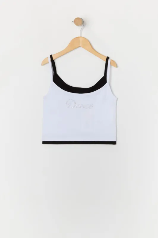 Girls Rhinestone Dance Layered Tank sold by Urban Planet