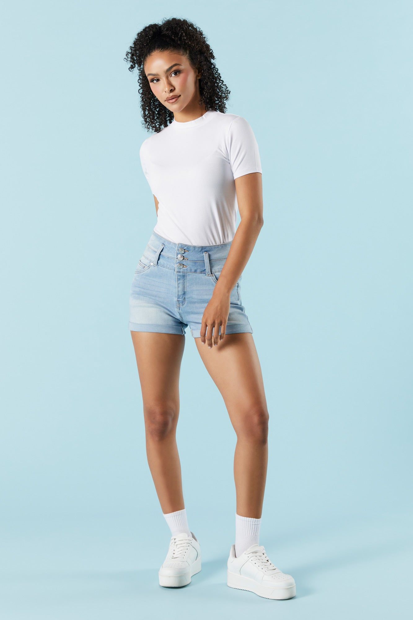 Ibiza Light Wash Denim Short sold by Urban Planet product image thumbnail 3