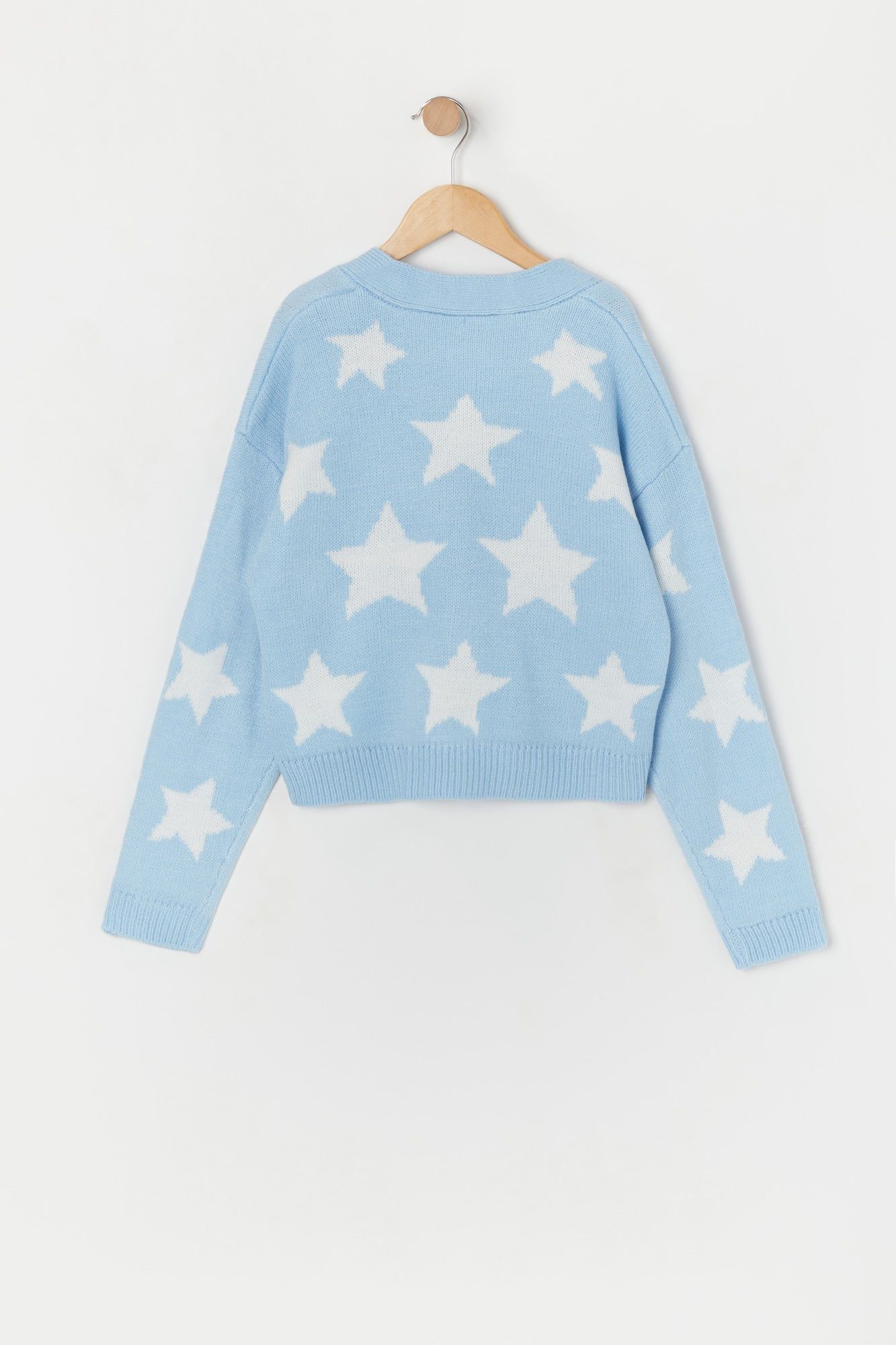 Girls Stars Jacquard Knit Cardigan sold by Urban Planet product image thumbnail 2