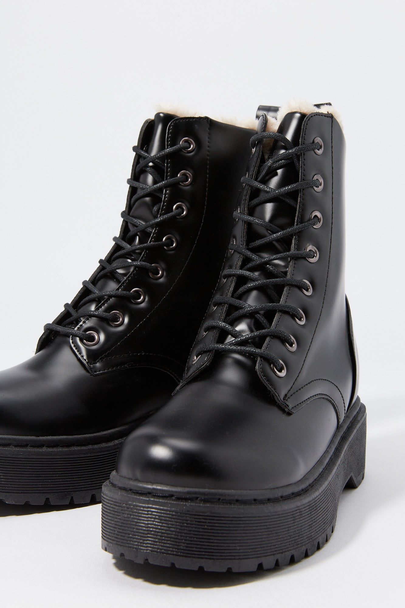 Faux-Leather Platform Lace-Up Boot sold by Urban Planet product image thumbnail 4
