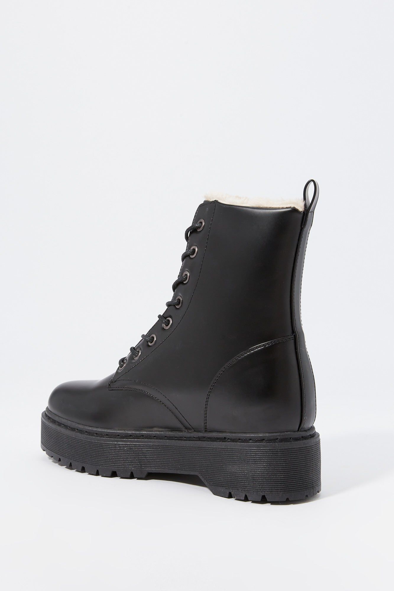 Faux-Leather Platform Lace-Up Boot sold by Urban Planet product image thumbnail 3