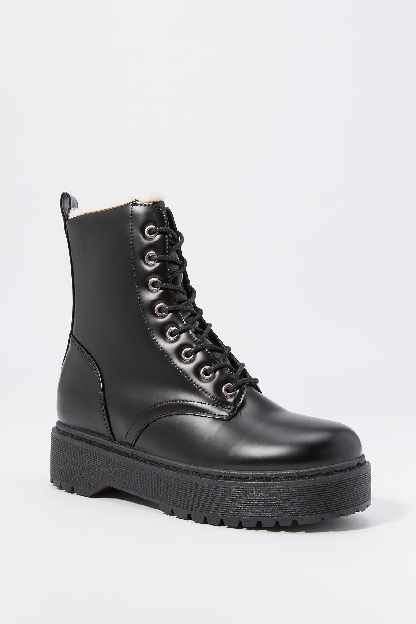 Faux-Leather Platform Lace-Up Boot sold by Urban Planet product image thumbnail 2
