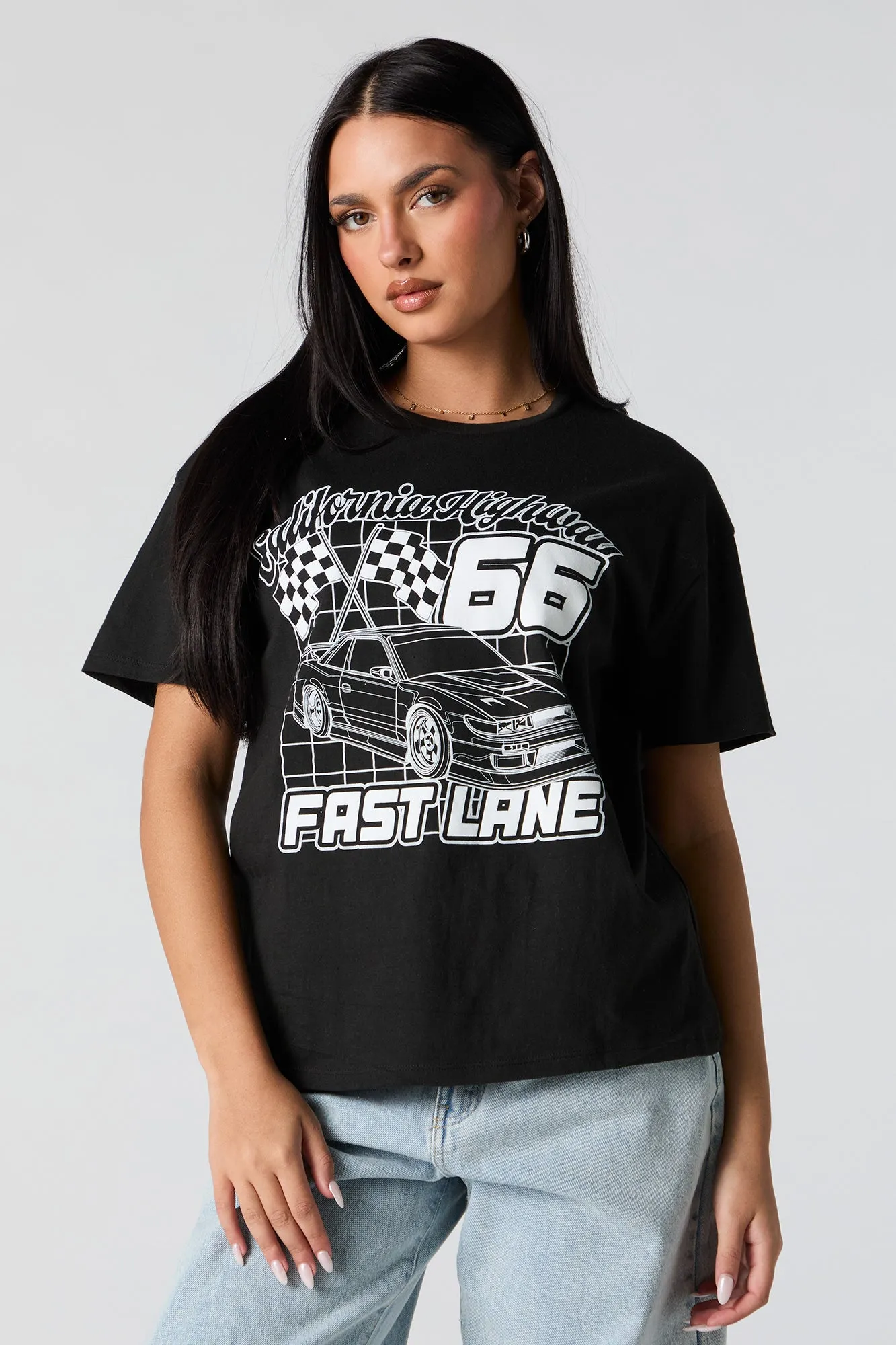 Fast Lane Graphic Boyfriend T-Shirt sold by Urban Planet