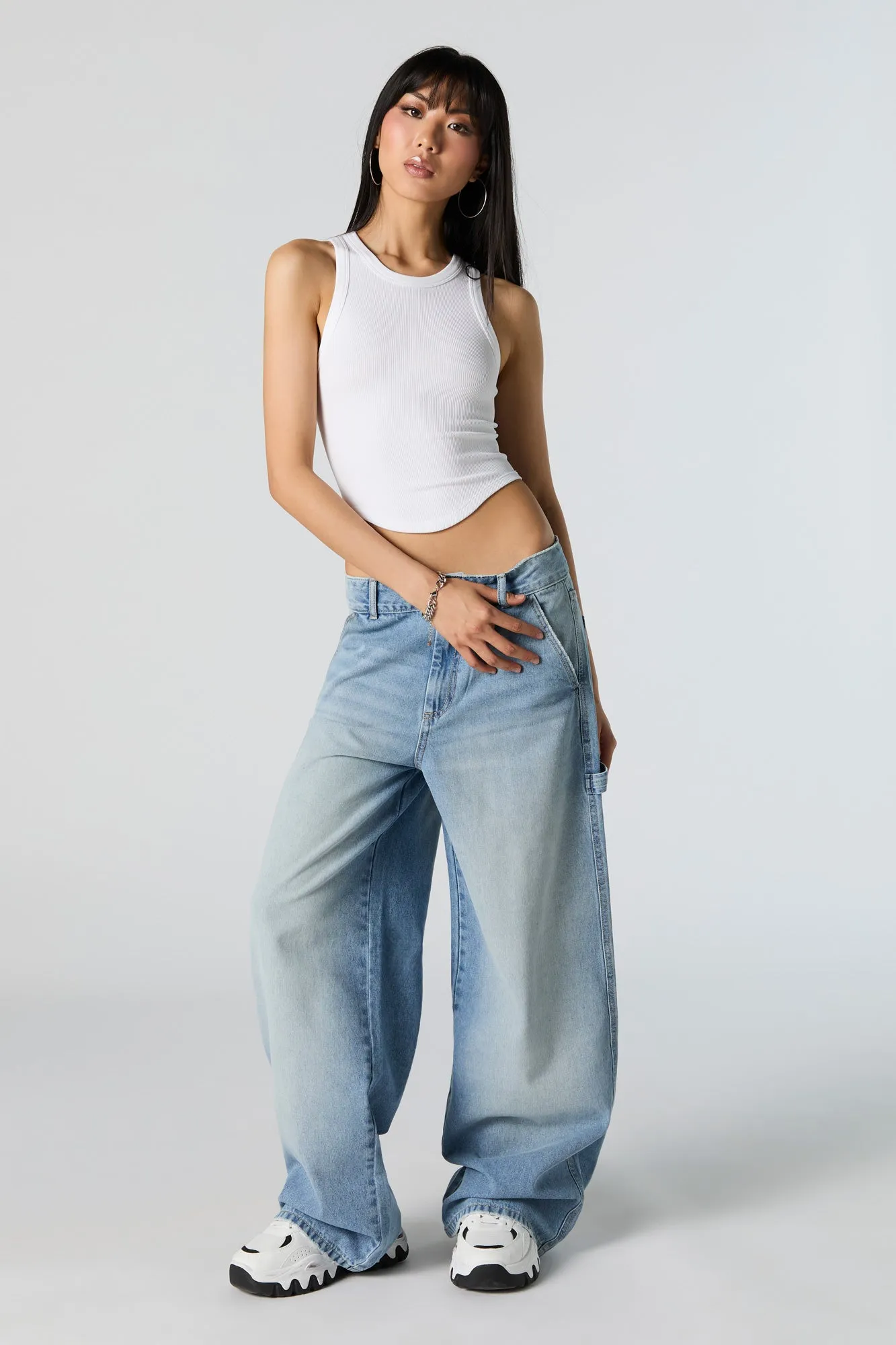 Baggy Carpenter Light Wash Jean sold by Urban Planet