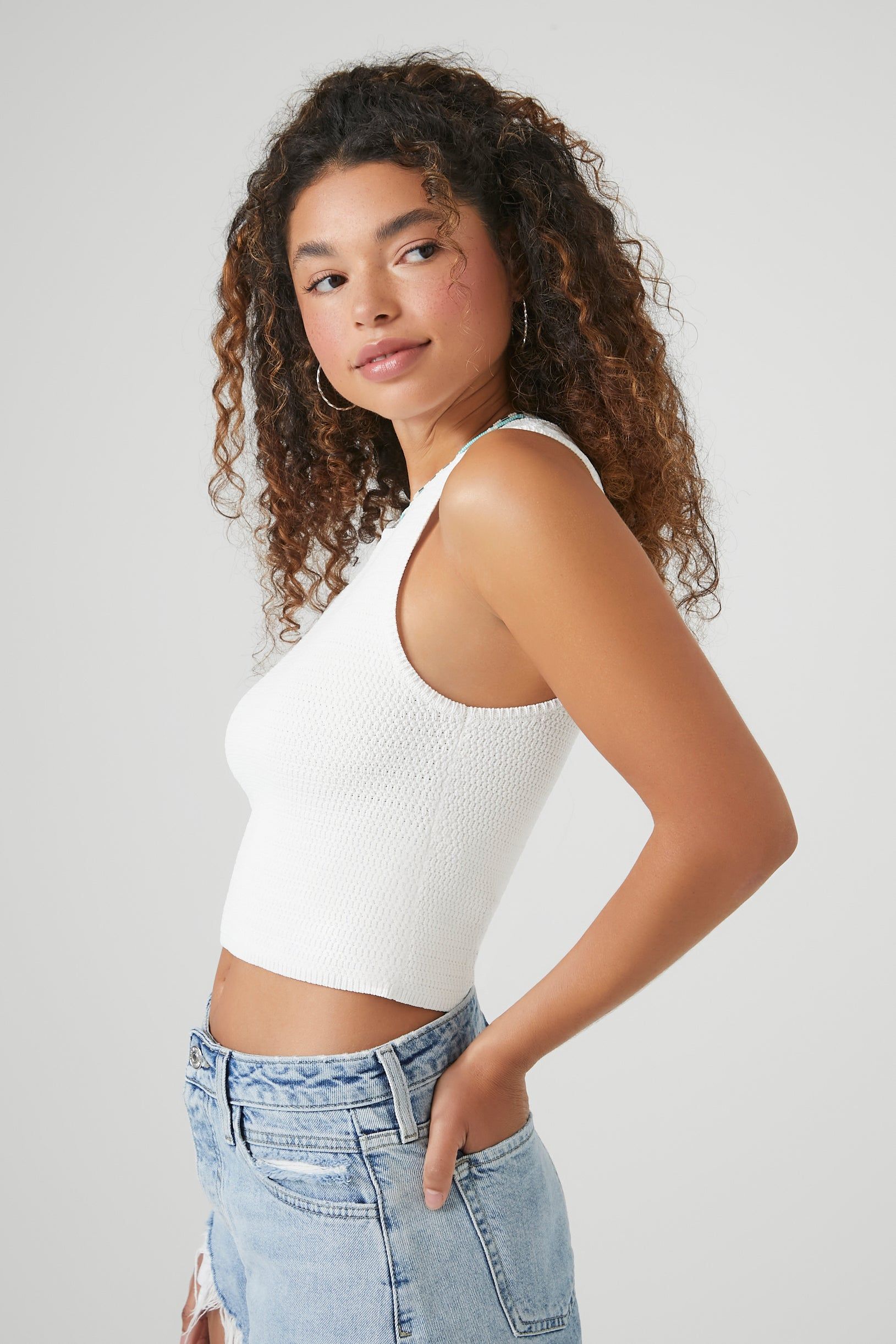 Haut court en tricot crocheté sold by Urban Planet product image thumbnail 3