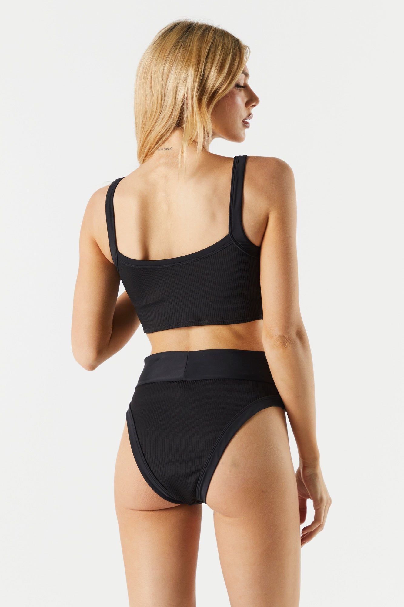 Culotte de maillot de bain côtelée avec surplis sold by Urban Planet product image thumbnail 2