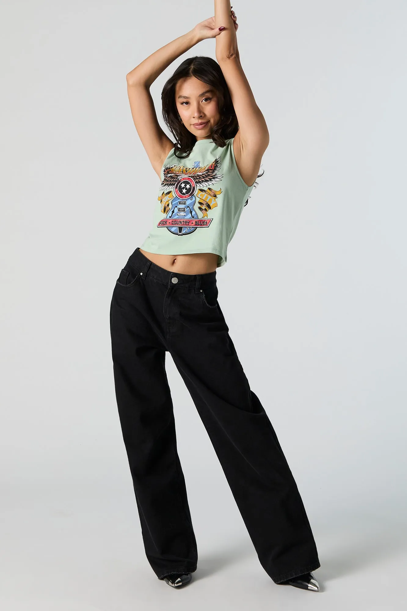 Nashville Music City Graphic Tank sold by Urban Planet product image thumbnail 3