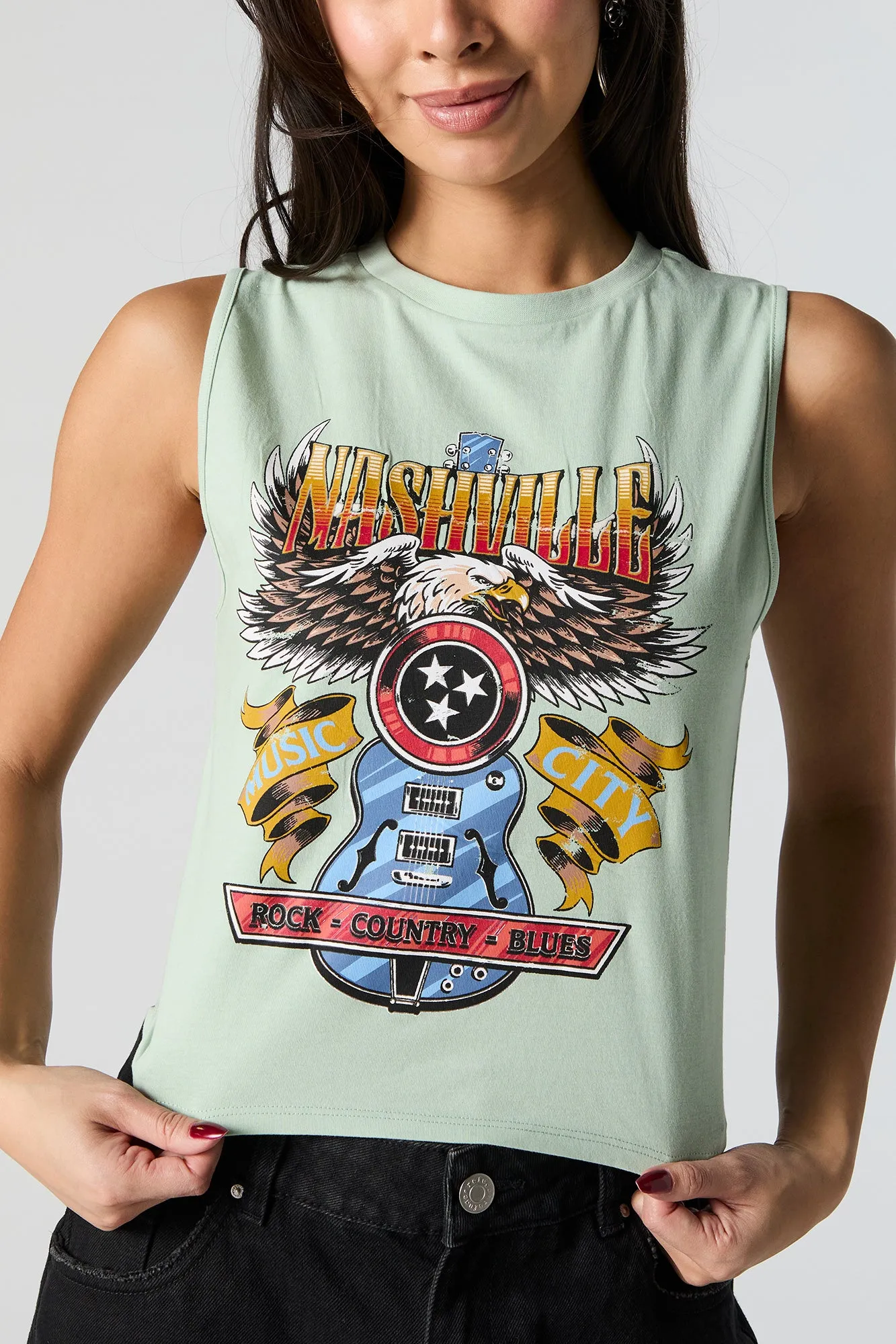 Nashville Music City Graphic Tank sold by Urban Planet product image thumbnail 2