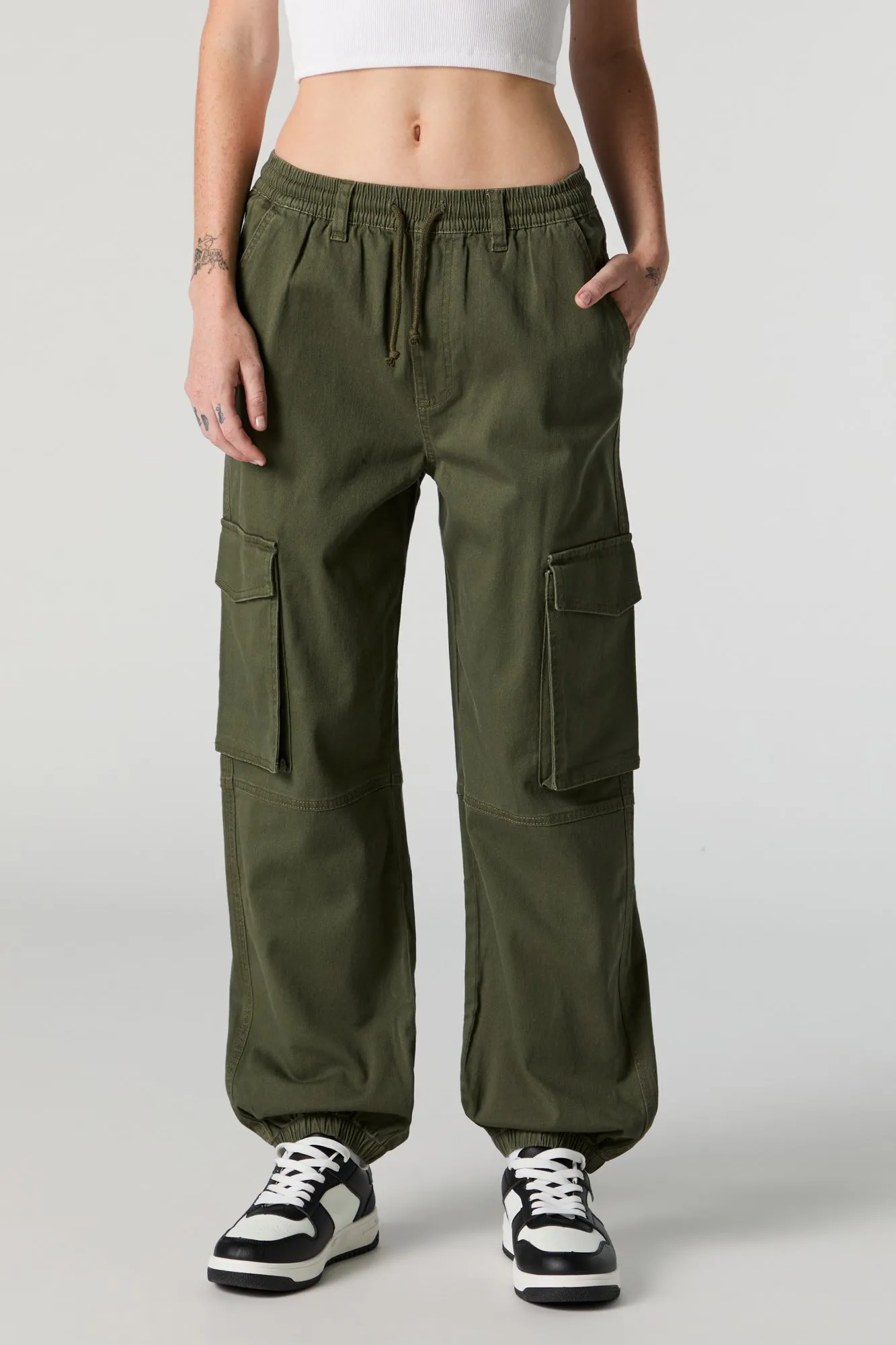 Jogger cargo à taille coulissante et couture au genou sold by Urban Planet product image thumbnail 2