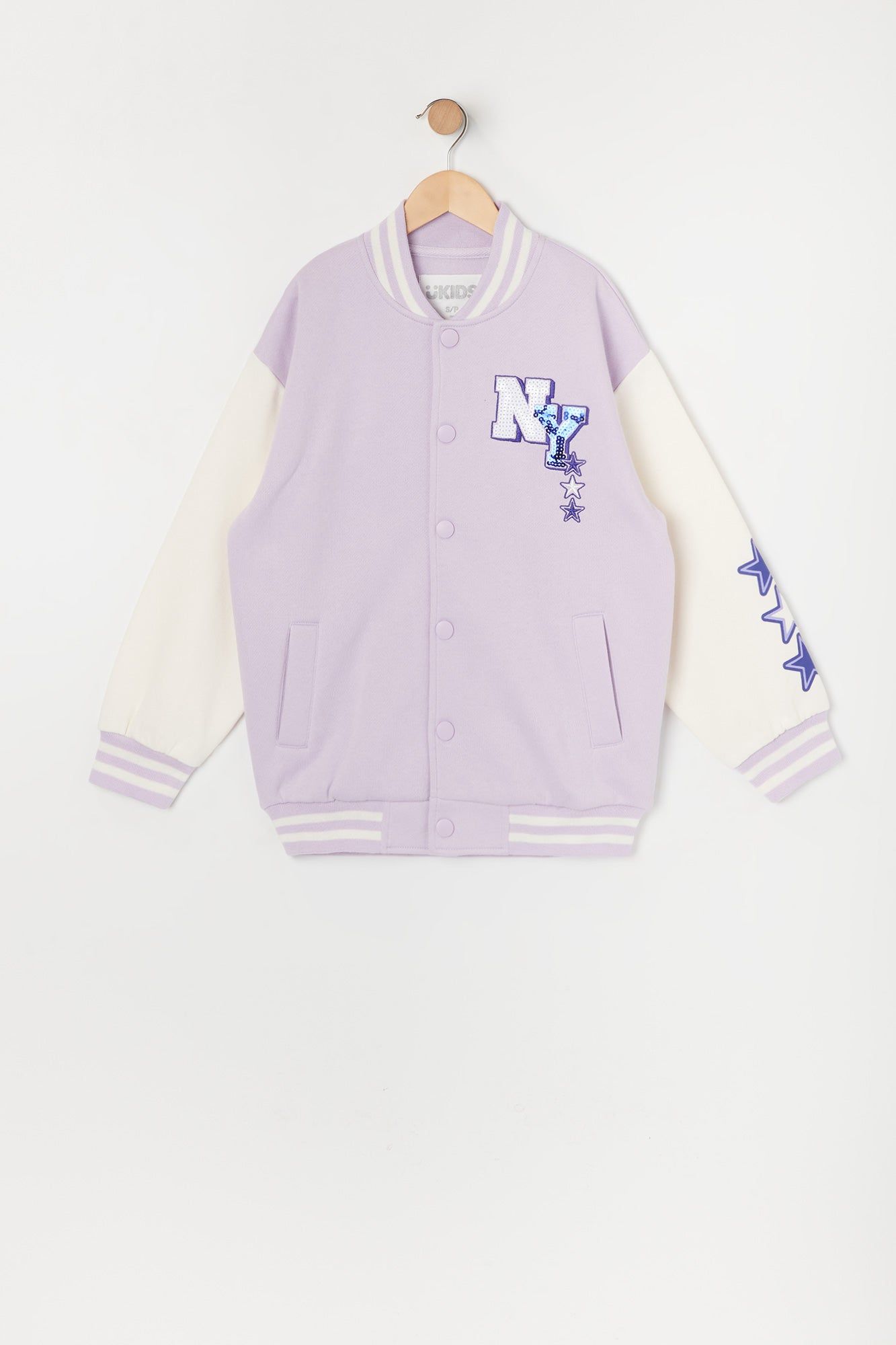 Girls New York Graphic Varsity Jacket sold by Urban Planet