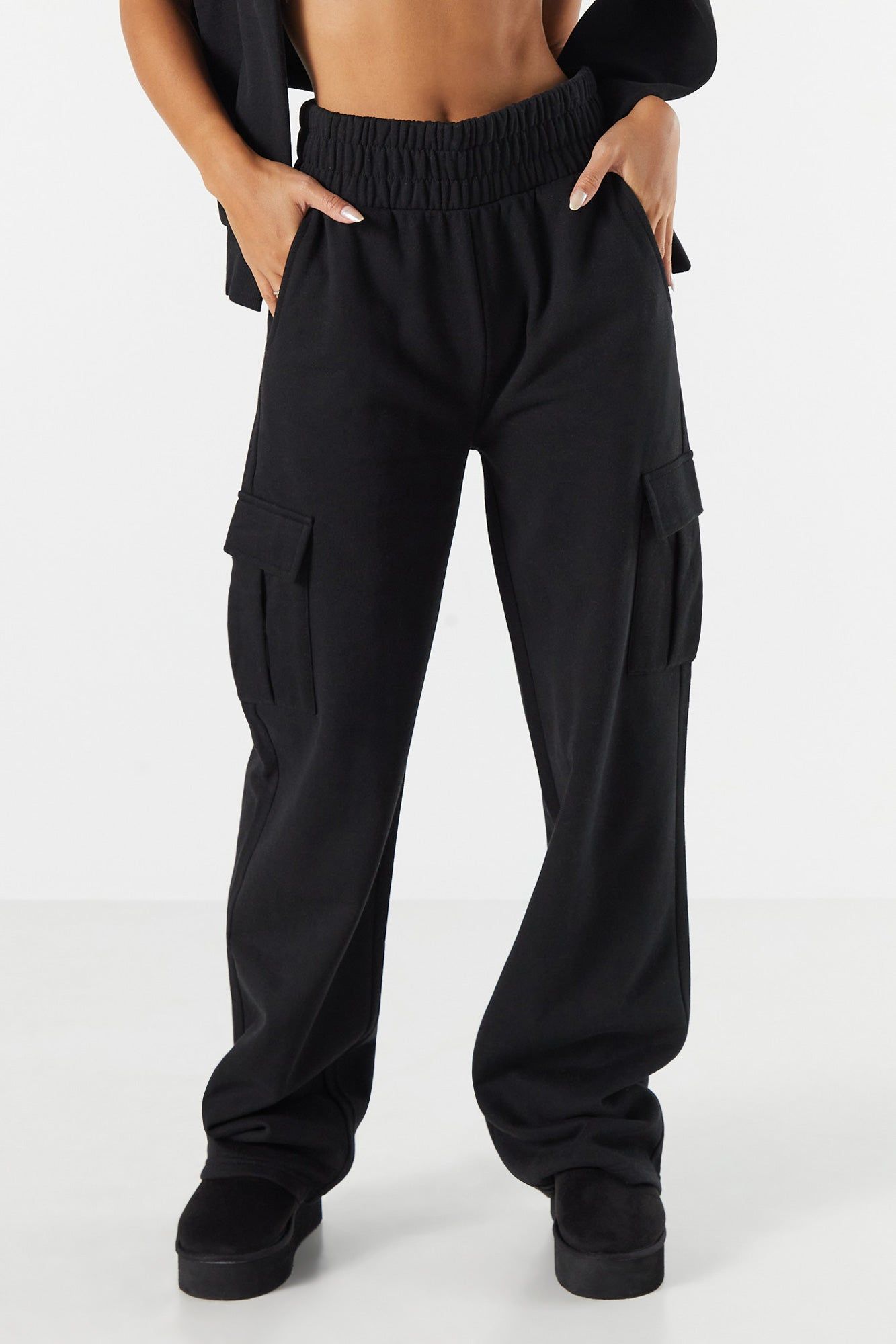 Pantalon cargo à jambe large en molleton sold by Urban Planet product image thumbnail 2
