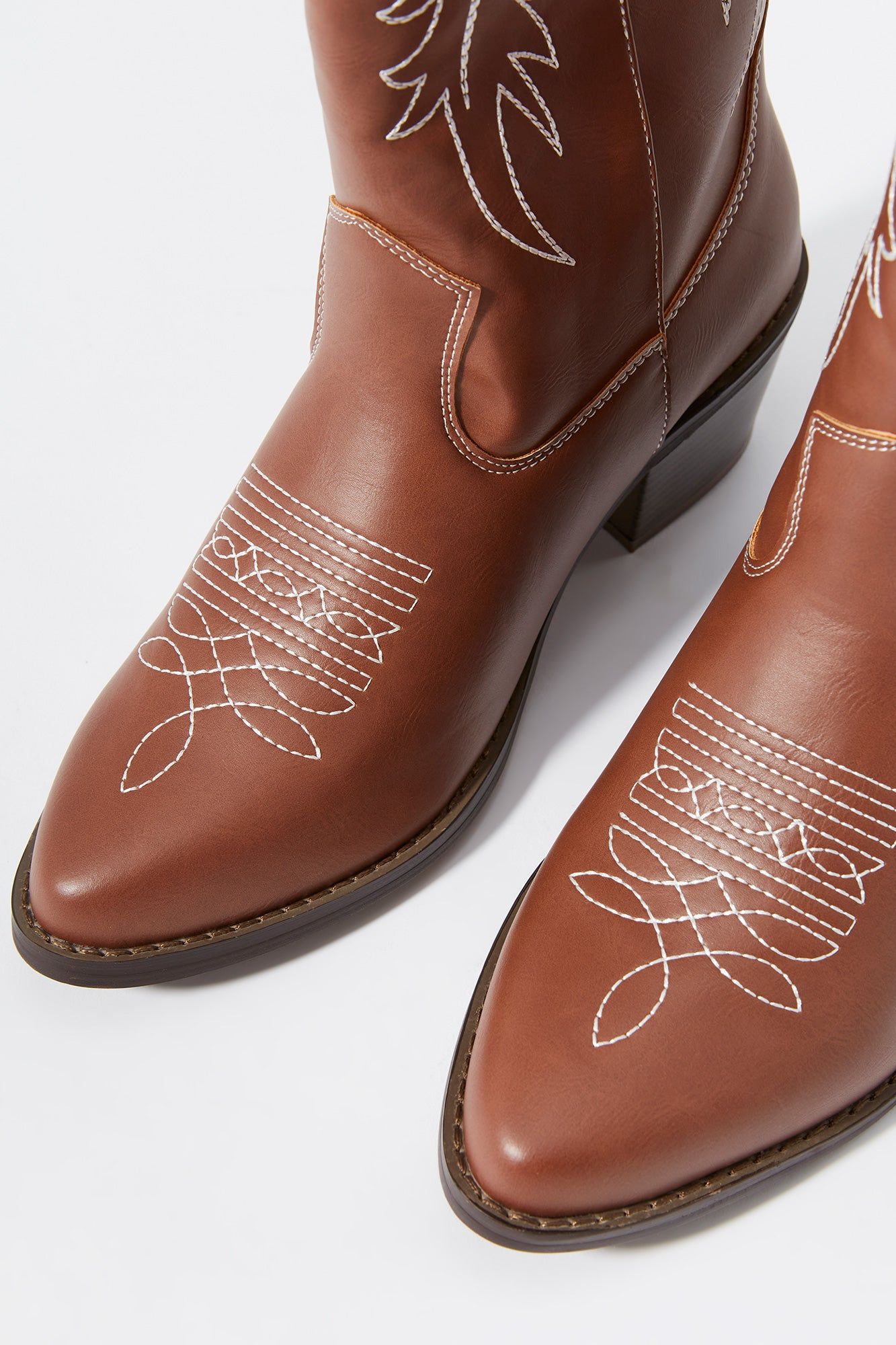 Faux Leather Tall Cowboy Boot sold by Urban Planet product image thumbnail 5