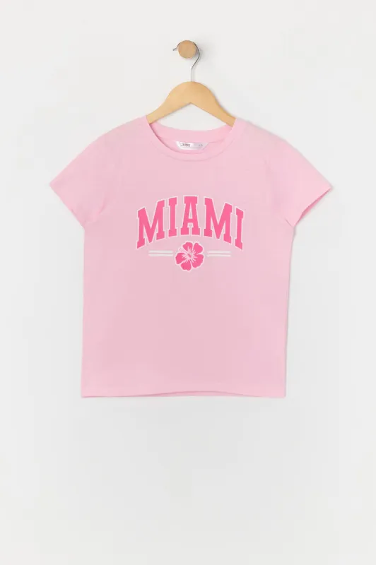 T-shirt à imprimé Miami pour fille sold by Urban Planet