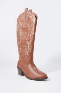 Faux Leather Tall Cowboy Boot sold by Urban Planet