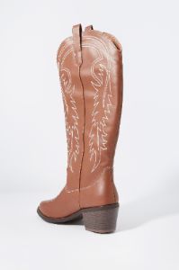 Faux Leather Tall Cowboy Boot sold by Urban Planet