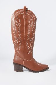 Faux Leather Tall Cowboy Boot sold by Urban Planet