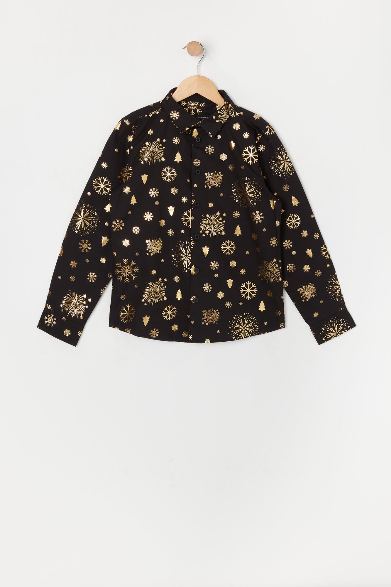 Boys Xmas Print Button-Up Top sold by Urban Planet