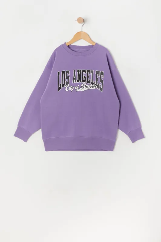 Girls Los Angeles Graphic Fleece Sweatshirt sold by Urban Planet