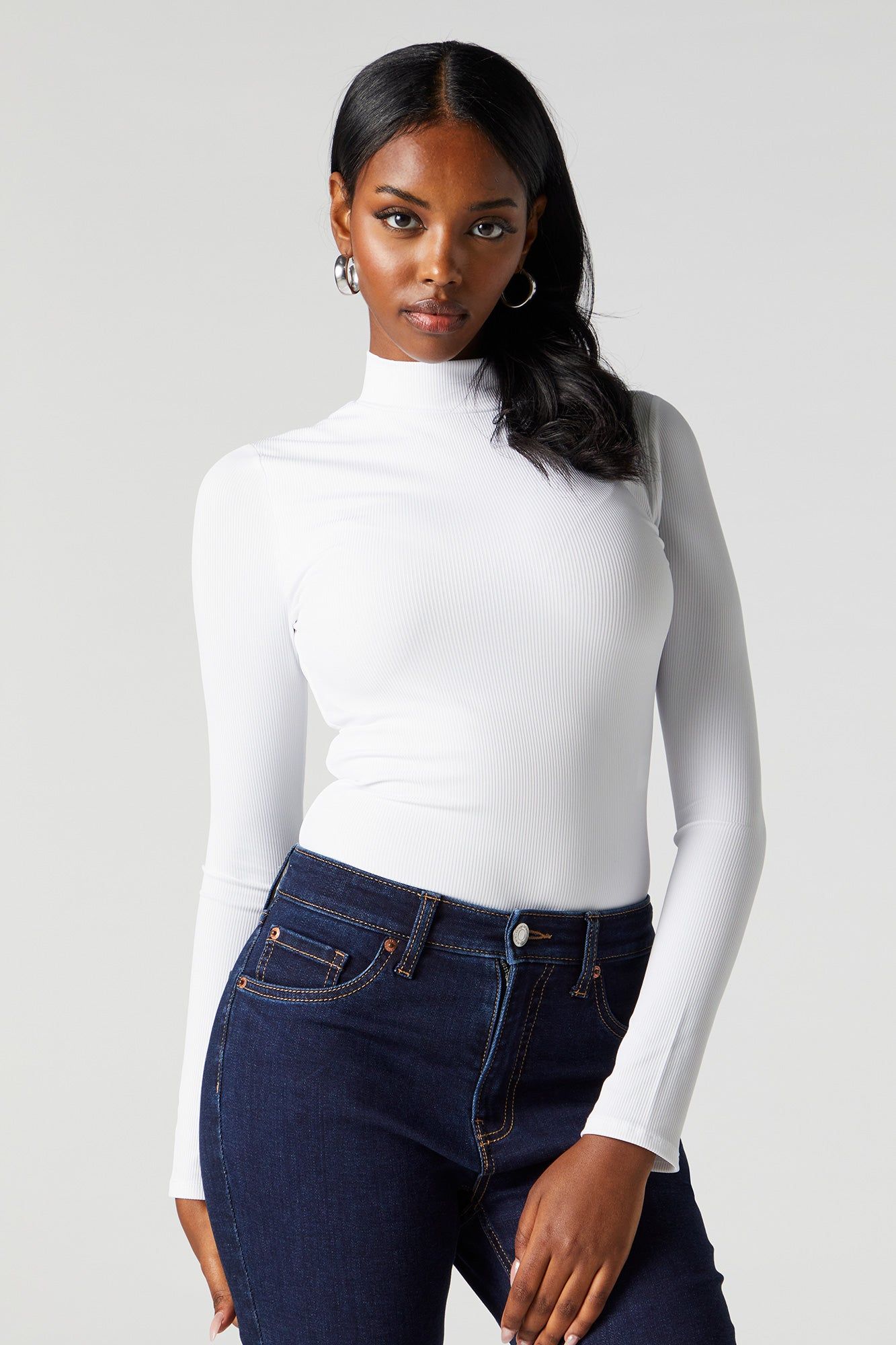 Contour Mock Neck Long Sleeve Bodysuit sold by Urban Planet product image thumbnail 5