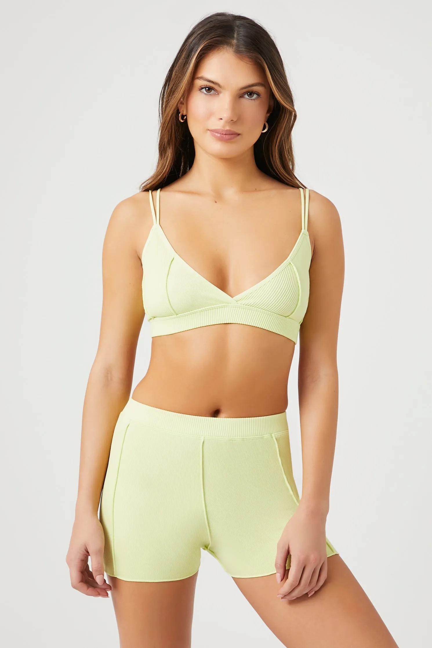 Bralette triangulaire côtelée sans couture sold by Urban Planet product image thumbnail 3