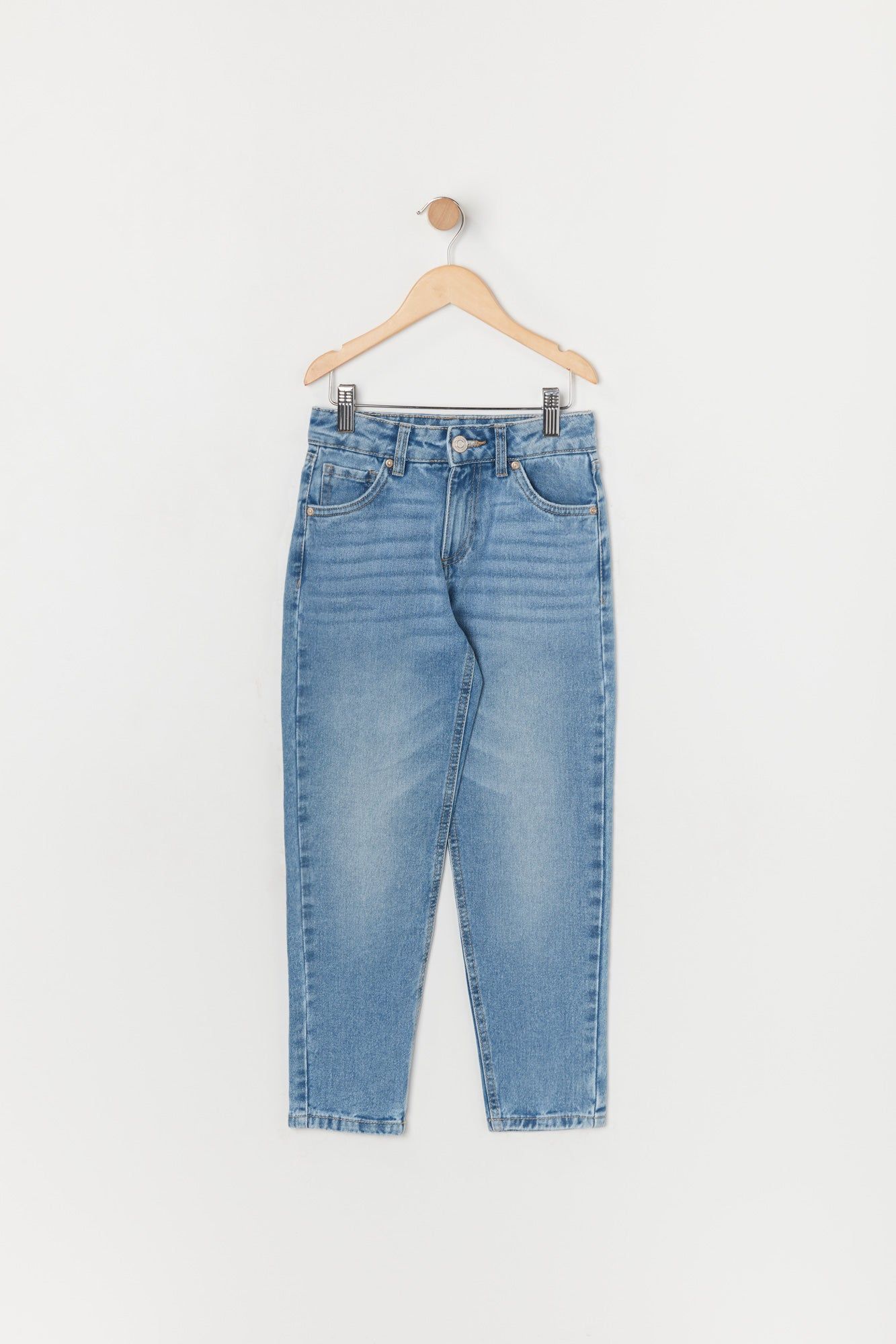 Girls Medium Wash High Rise Mom Jean sold by Urban Planet