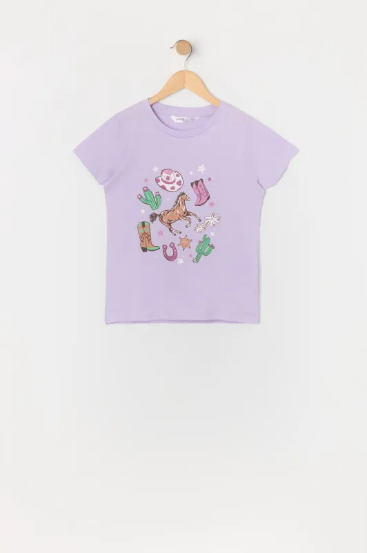 Girls Cowgirl Graphic T-Shirt sold by Urban Planet