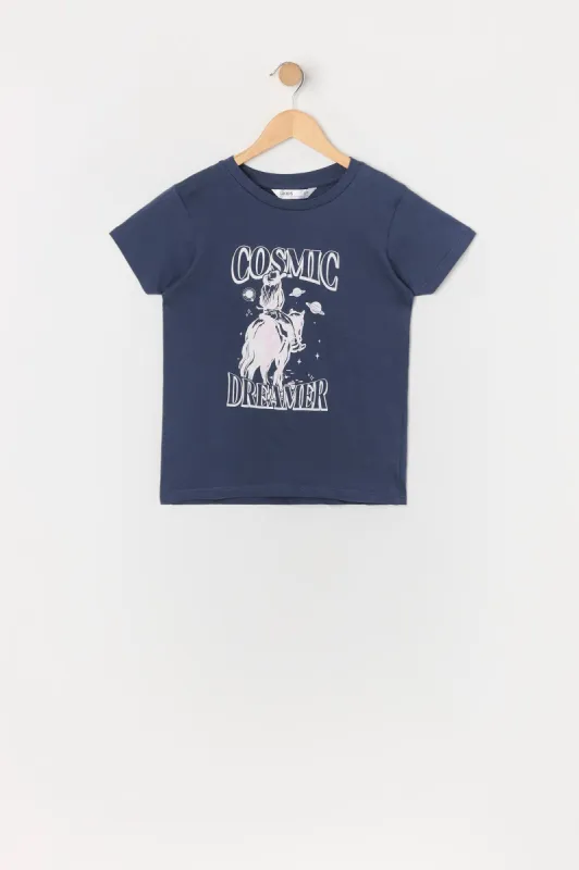 Girls Cosmic Dreamer Graphic T-Shirt sold by Urban Planet