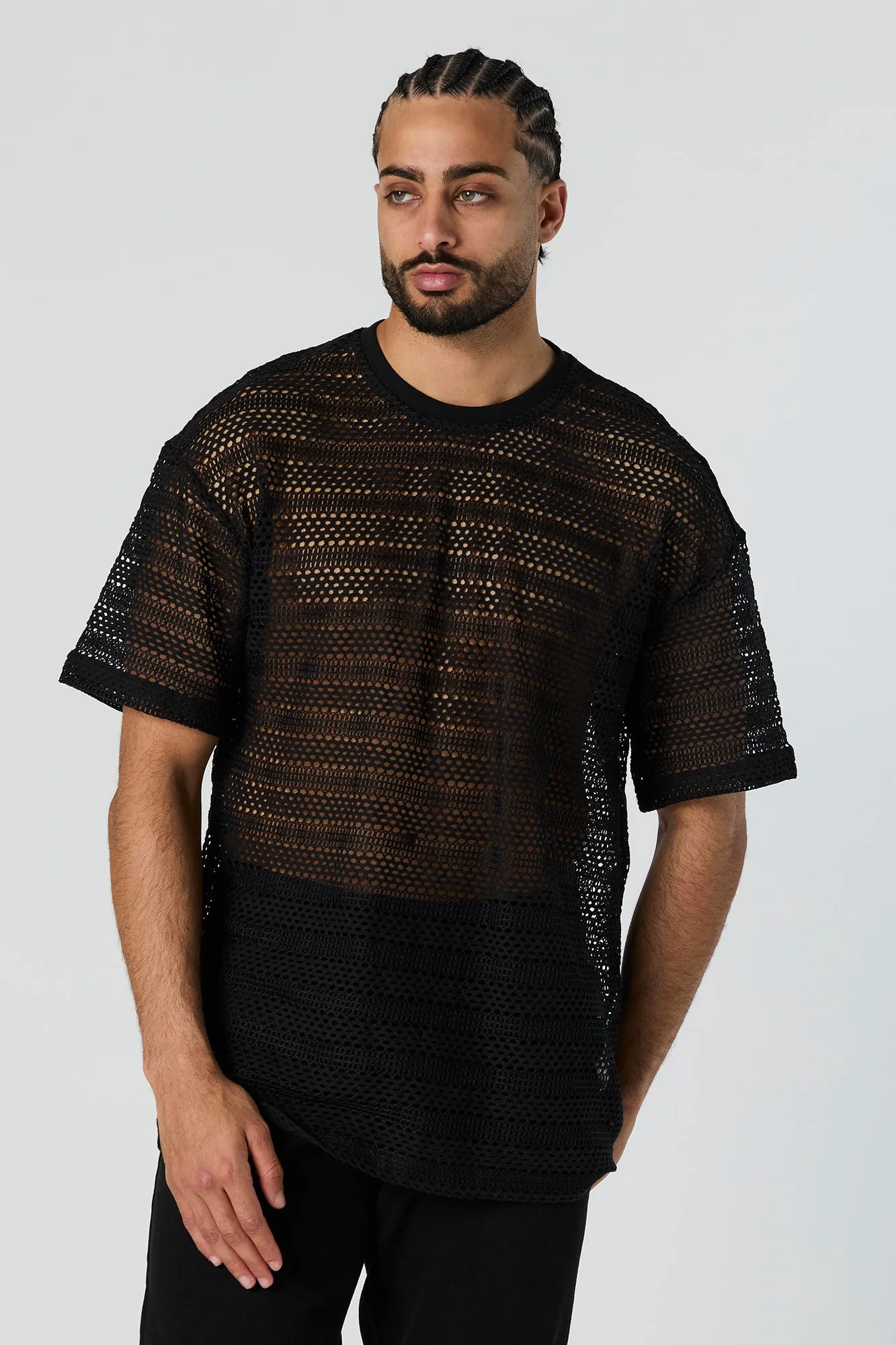 Crochet Crewneck T-Shirt sold by Urban Planet product image thumbnail 4