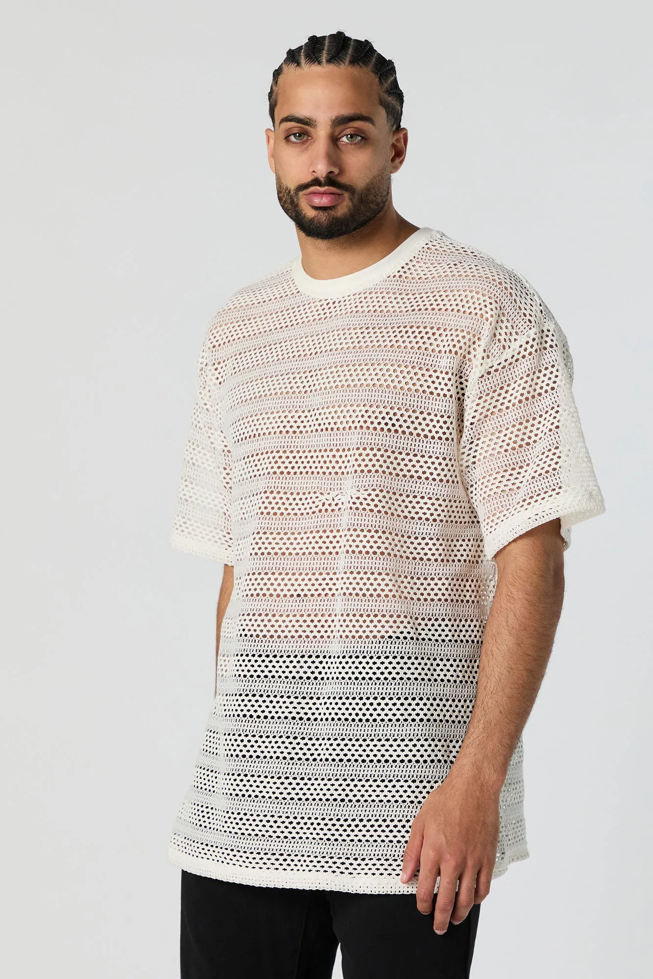 Crochet Crewneck T-Shirt sold by Urban Planet